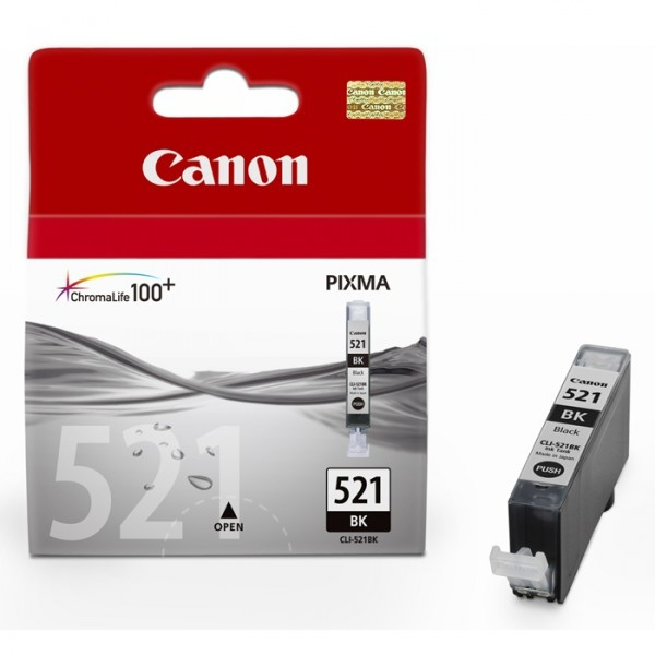 Canon CLI-521BK cartucho de tinta negro (original) 2933B001 900688 - 1