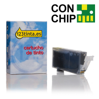 Canon CLI-521GY cartucho de tinta gris con chip (marca 123tinta) 2937B001C 018513