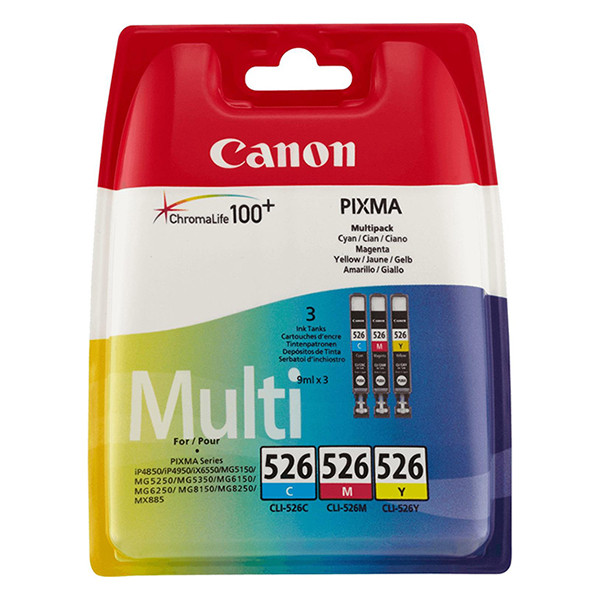 Canon CLI-526CMY Pack ahorro color (original) 4541B009 4541B012 4541B018 4541B019 018502 - 1