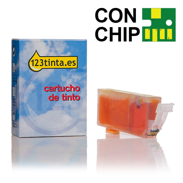 Canon CLI-526Y cartucho de tinta amarillo (marca 123tinta) 4543B001C 018493 - 1