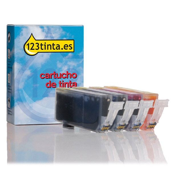 Canon CLI-526 cartuchos de tinta (marca 123tinta) | Pack 4 colores 132081 - 1