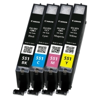 Canon CLI-551 Pack ahorro BK/C/M/Y (original) 6508B006 6509B009.6509B008 6509B015 6509B016 018844