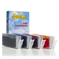Canon CLI-551 cartuchos de tinta (marca 123tinta) | Pack negro + 3 colores 018845
