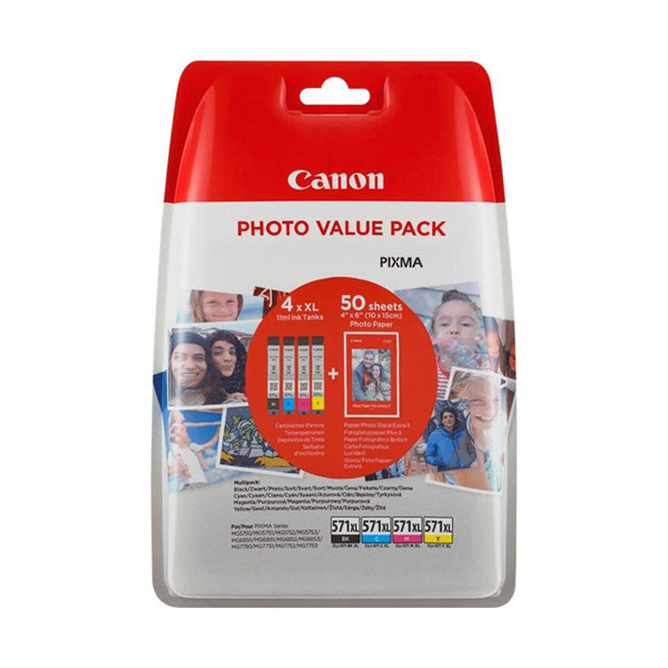 Canon CLI-571XL Pack ahorro (original) 0332C005 0332C006 651000 - 1