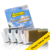 Canon CLI-581 cartuchos de tinta (marca 123tinta) | Pack negro + 3 colores + 100 hojas de papel fotográfico 132312 - 1