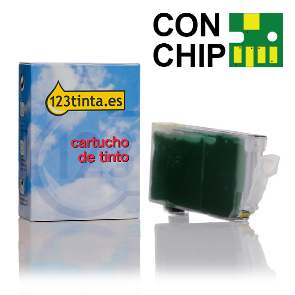 Canon CLI-8G cartucho de tinta verde con chip (marca 123tinta) 0627B001C 018123 - 1