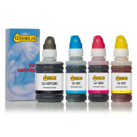 Canon GI-40 Pack ahorro negro + 3 colores (marca 123tinta)  127170
