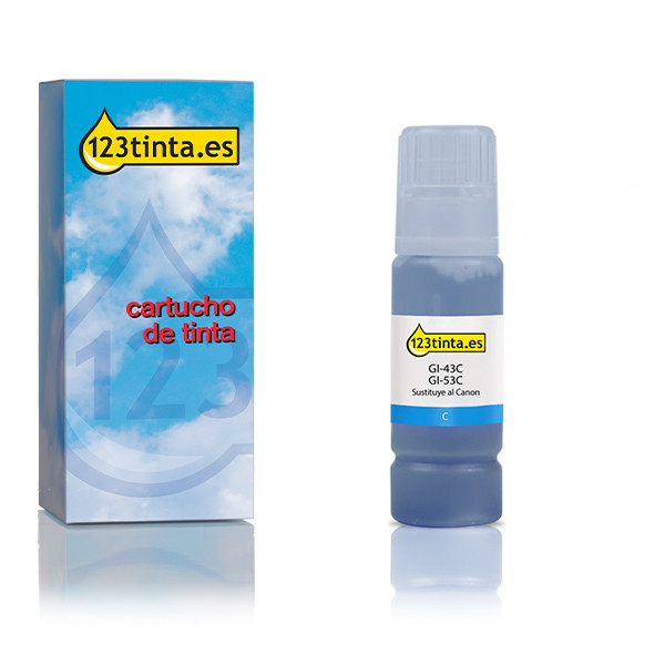 Canon GI-43C botella de tinta cian (marca 123tinta) 016069 - 1