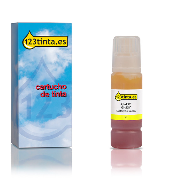 Canon GI-43Y botella de tinta amarilla (marca 123tinta) 016073 - 1