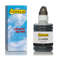 Canon GI-490BK botella de tinta negra (marca 123tinta)