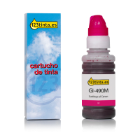 Canon GI-490M botella de tinta magenta (marca 123tinta)