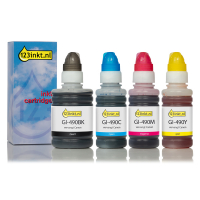 Canon GI-490 botellas cartuchos de tinta (marca 123tinta) | Pack negro + 3 colores 127163