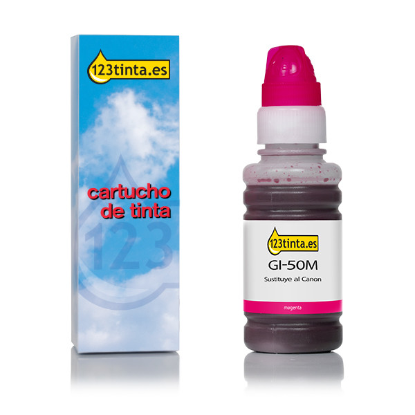 Canon GI-50M botella de tinta magenta (marca 123tinta) 011685 - 1