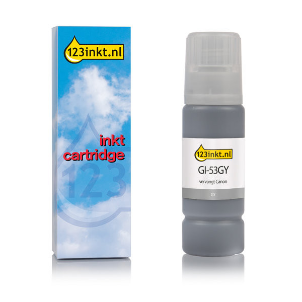 Canon GI-53GY botella de tinta gris (marca 123tinta) 4708C001C 016063 - 1