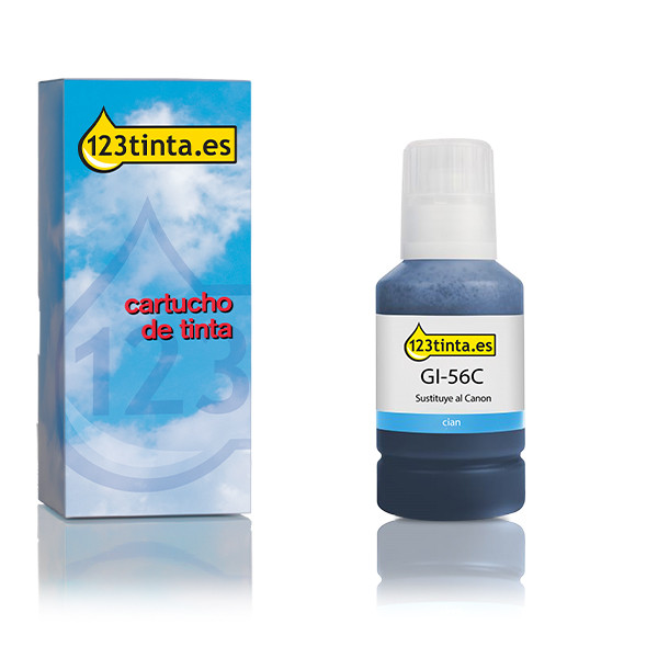 Canon GI-56C botella de tinta cian (marca 123tinta) 016049 - 1