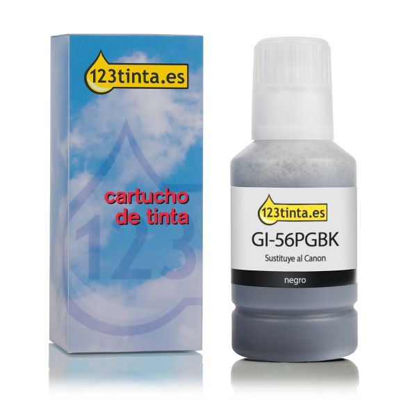 Canon GI-56PGBK botella de tinta negro (marca 123tinta) 4412C001C 016047 - 1