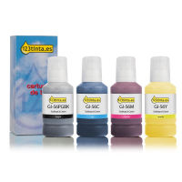 Canon GI-56  negro + 3 colores (marca 123tinta)