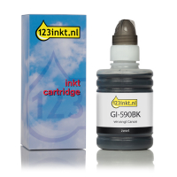 Canon GI-590BK botella de tinta negra (marca 123tinta) 1603C001C 017395