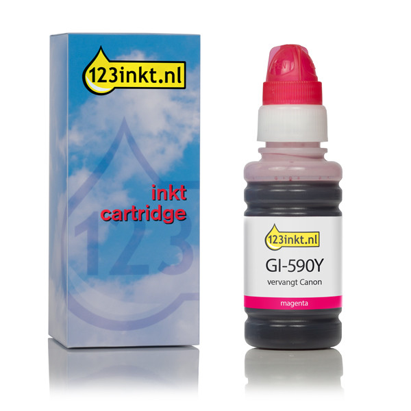 Canon GI-590M botella de tinta magenta (marca 123tinta) 1605C001C 017399 - 1