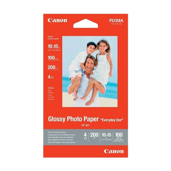 Canon GP-501 Papel foto Glossy | 10 x 15 cm | 200g | 100 hojas 154010 - 1