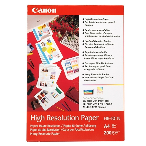 Canon HR-101N Papel alta resolución | A4 | 106g | 50 hojas 1033A002AB 064500 - 1