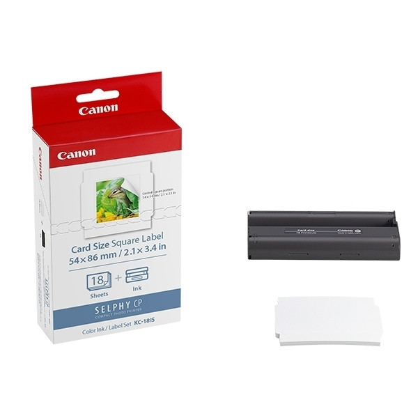 Canon KC-18IS cartucho de tinta + papel tamaño tarjeta de crédito (original) 7429B001 010152 - 1