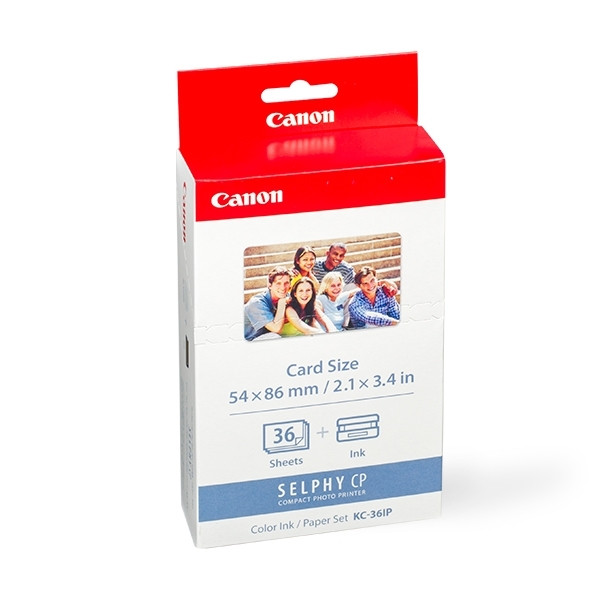 Canon KC-36IP cartucho de tinta + papel formato tarjeta de crédito (original) 7739A001AB 018010 - 1