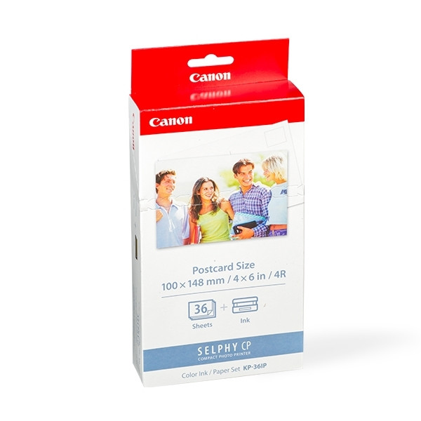 Canon KP-36IP cartucho de tinta + papel tamaño postal (original) 7737A001AD 018000 - 1