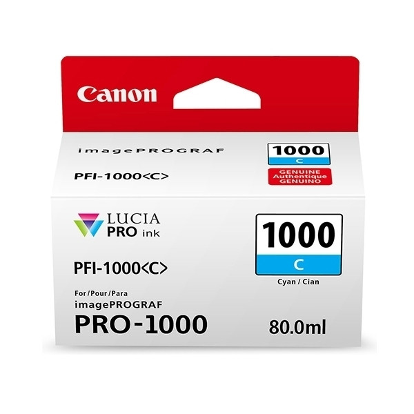 Canon PFI-1000C cartucho de tinta cian (original) 0547C001 010128 - 1