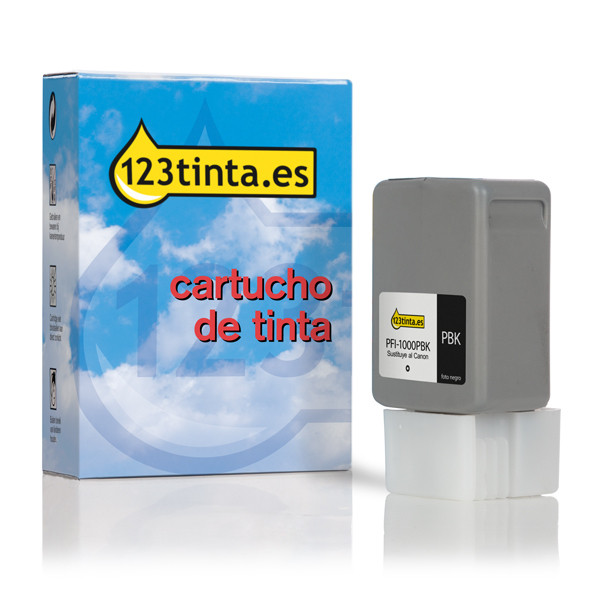 Canon PFI-1000PBK cartucho de tinta foto negro (marca 123tinta) 0546C001C 010127 - 1