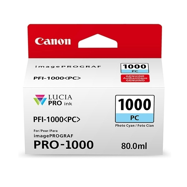 Canon PFI-1000PC cartucho de tinta foto cian (original) 0550C001 010134 - 1