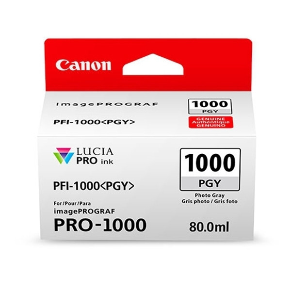Canon PFI-1000PGY cartucho de tinta gris foto (original) 0553C001 010140 - 1