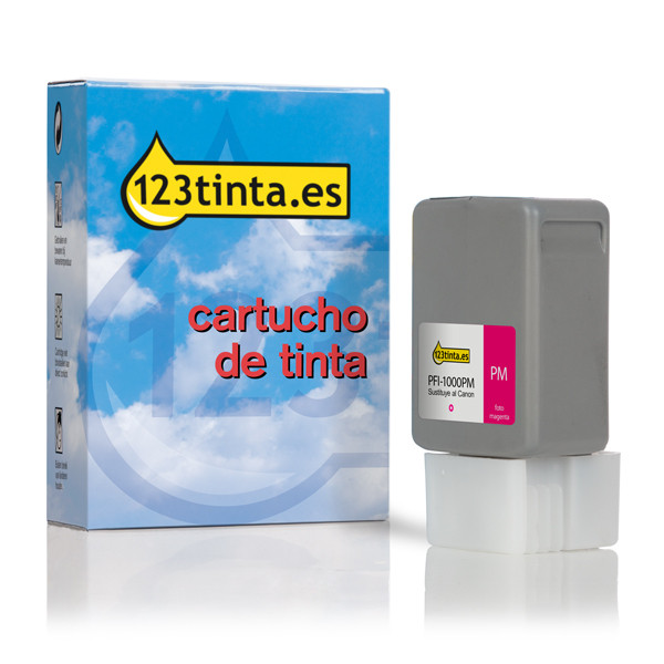 Canon PFI-1000PM cartucho de tinta foto magenta (marca 123tinta) 0551C001C 010137 - 1