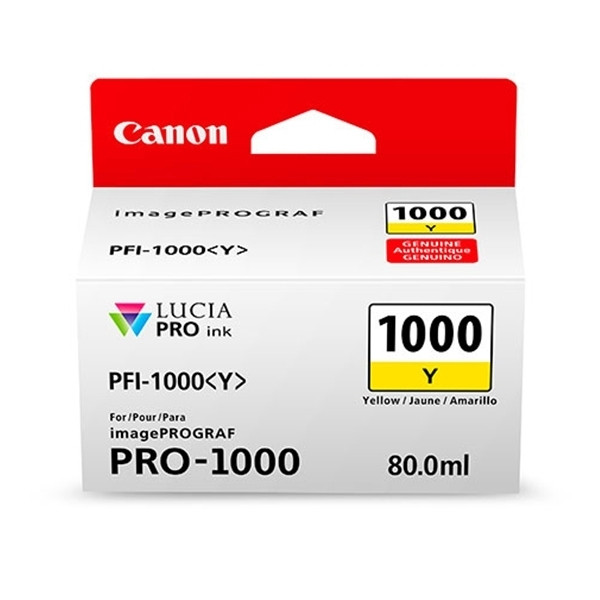 Canon PFI-1000Y cartucho de tinta amarillo (original) 0549C001 010132 - 1