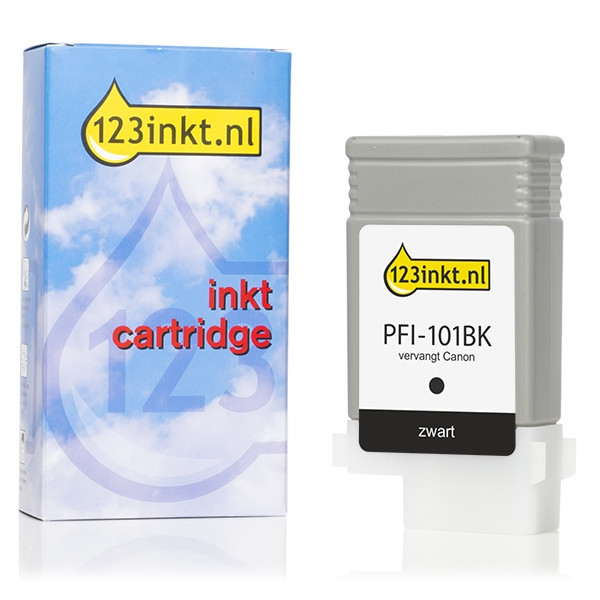 Canon PFI-101BK cartucho de tinta negro (marca 123tinta) 0883B001C 018253 - 1