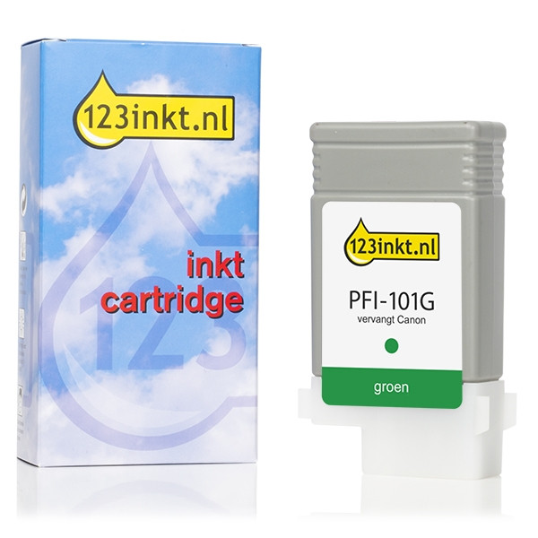 Canon PFI-101G cartucho de tinta verde (marca 123tinta) 0890B001C 018267 - 1