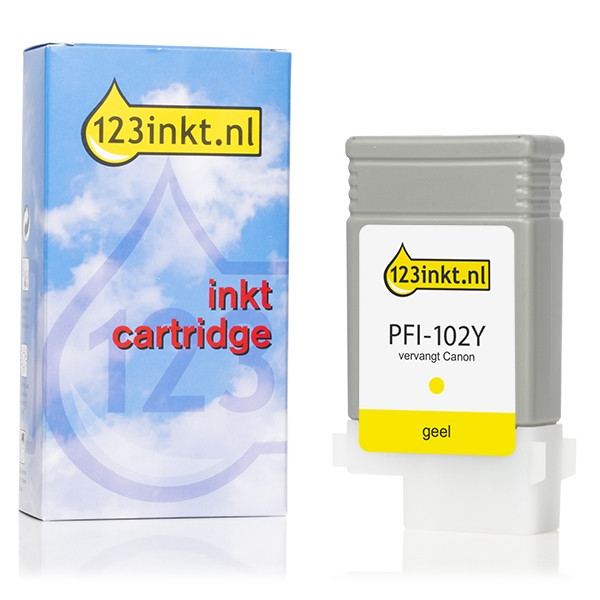 Canon PFI-102Y cartucho de tinta amarillo (marca 123tinta) 0898B001C 018216 - 1
