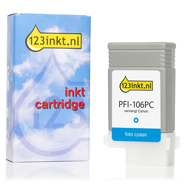 Canon PFI-106PC cartucho de tinta foto cian (marca 123tinta) 6625B001C 018909 - 1