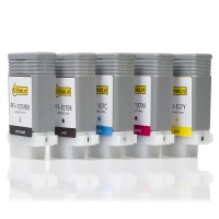 Canon PFI-107 cartuchos de tinta (marca 123tinta) | Pack 2 negros + 3 colores 132055