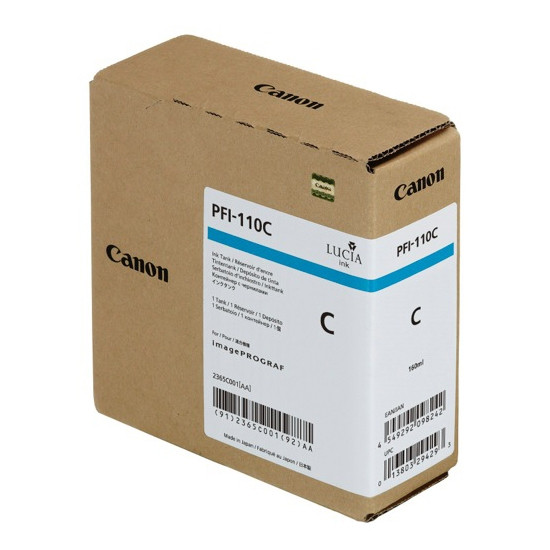Canon PFI-110C cartucho de tinta cian (original) 2365C001 010158 - 1