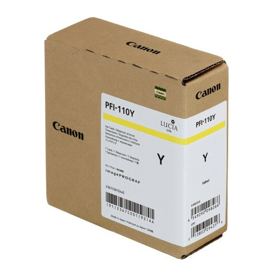 Canon PFI-110Y cartucho de tinta amarillo (original) 2367C001 010162 - 1