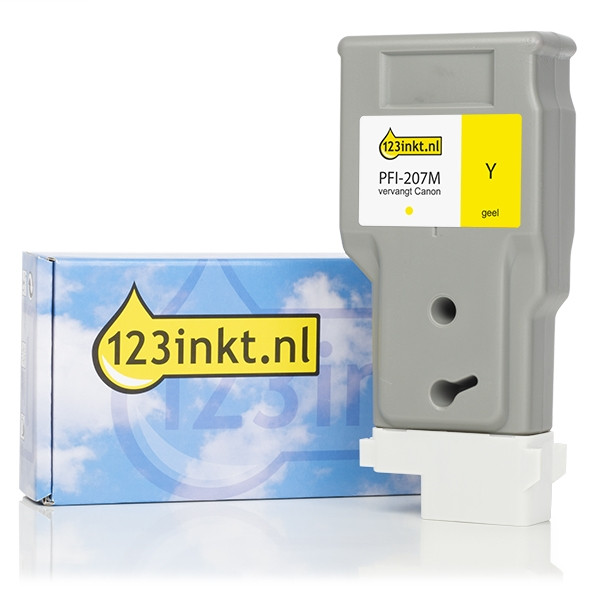 Canon PFI-207Y cartucho de tinta amarillo (marca 123tinta) 8792B001C 018997 - 1