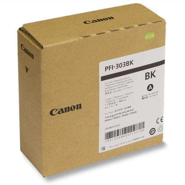 Canon PFI-303BK cartucho de tinta negro (original) 2958B001 018374 - 1