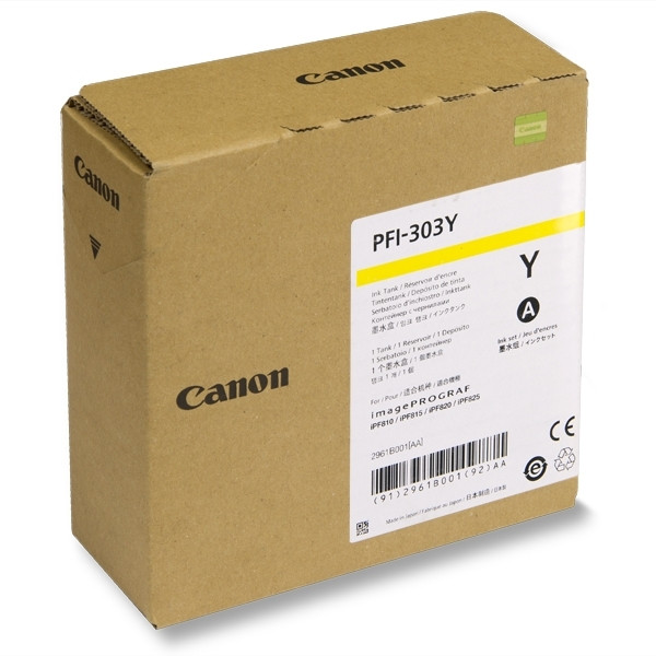 Canon PFI-303Y cartucho de tinta amarillo (original) 2961B001 018380 - 1