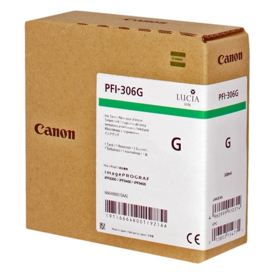 Canon PFI-306G cartucho de tinta verde (original) 6664B001 018870 - 1