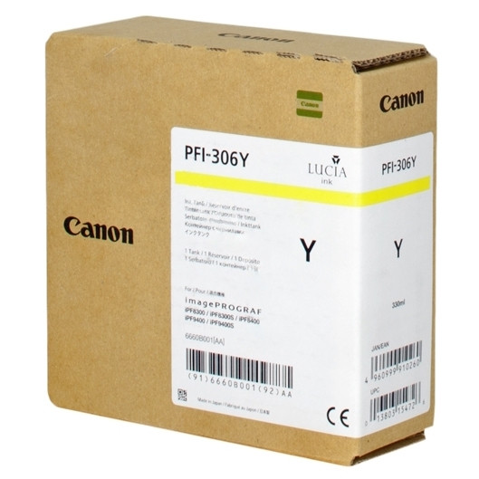 Canon PFI-306Y cartucho de tinta amarillo (original) 6660B001 904706 - 1