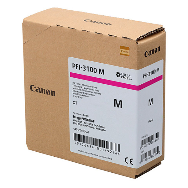 Canon PFI-3100M cartucho de tinta  magenta (original) 6424C001 010540 - 1