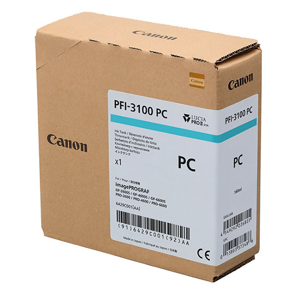 Canon PFI-3100PC cartucho de tinta foto cian (original) 6429C001 010550 - 1