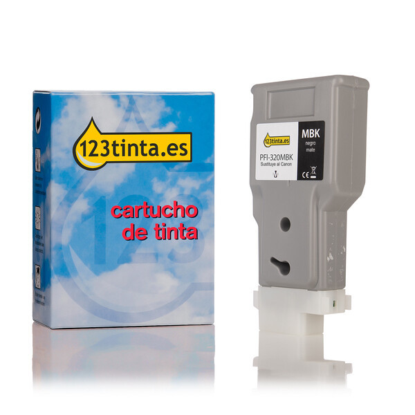 Canon PFI-320MBK cartucho de tinta negro mate XL (marca 123tinta) 2889C001AAC 018435 - 1