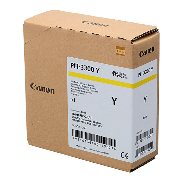 Canon PFI-3300Y cartucho de tinta amarillo XL (original) 6436C001 010564 - 1